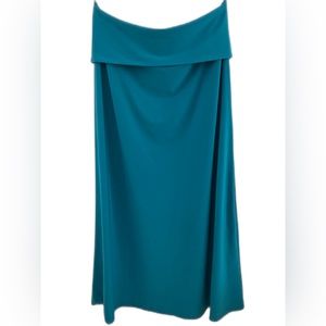Y2K Vintage Azules Stretchy Blue Teal Maxi Skirt Size L